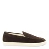 Brunello Cucinelli Rich Brown Suede Loafers