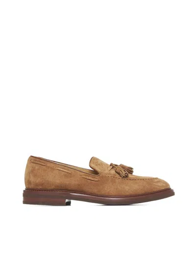 Brunello Cucinelli Suede Loafers In Brown