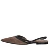 Brunello Cucinelli Woman Ballet Flats Dove Grey Size 9 Soft Leather In Marrone Scuri