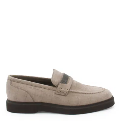 Brunello Cucinelli Flat Shoes In Gray