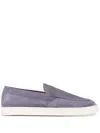 Brunello Cucinelli Slip-on Suede Loafers Rubber Sole In Multicolor