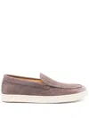 Brunello Cucinelli Suede Calf Leather Slip-on In Grey In Multicolor