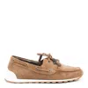 Brunello Cucinelli Loafers With Suede Finish And Rubber Sole In Brown