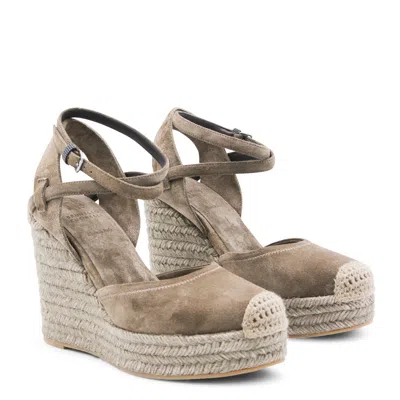 Brunello Cucinelli Flat Shoes Summer Torba In Brown