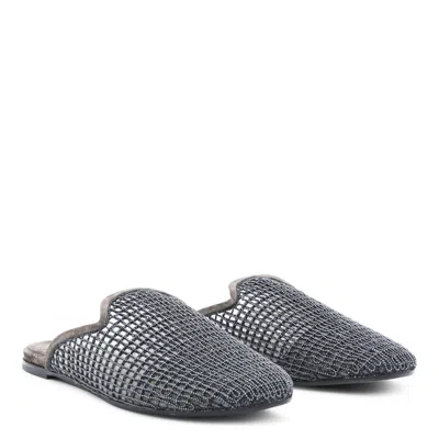 Brunello Cucinelli Flat Shoes Torba In Blue