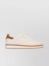 Brunello Cucinelli Flat Sole Round Toe Sneakers In Beige