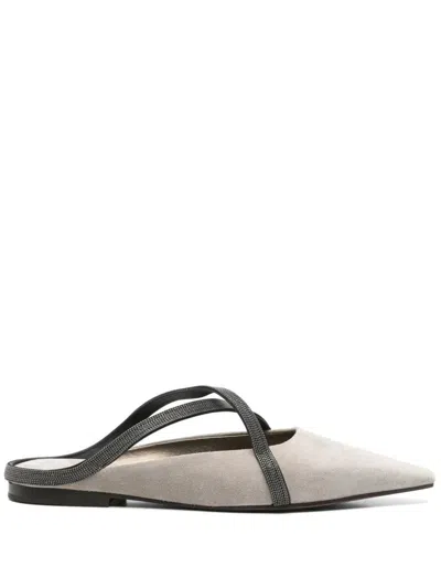 BRUNELLO CUCINELLI BRUNELLO CUCINELLI FLAT SQUARE POINTED BALLET SHOES