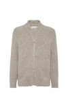 Brunello Cucinelli High-neck Zip-up Cardigan In Brown