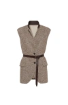 Brunello Cucinelli Flecked Chevron Vest