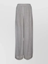 BRUNELLO CUCINELLI FLEX WAIST WIDE LEG LIGHTWEIGHT TROUSERS