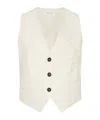 Brunello Cucinelli Flora-appliqué Waistcoat In White
