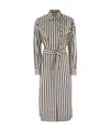 Brunello Cucinelli Women's Striped Midi Dress In Nude
