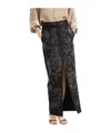 Brunello Cucinelli Herbarium-embroidered Chino Maxi Trouser Skirt In Black