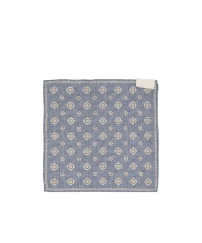 Brunello Cucinelli Floral Patterned Scarf In Gray