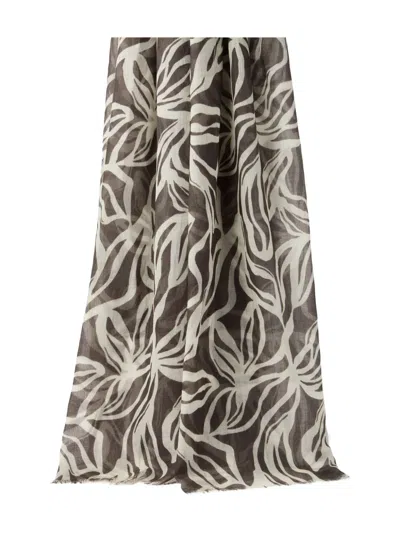 BRUNELLO CUCINELLI FLORAL-PRINT SCARF