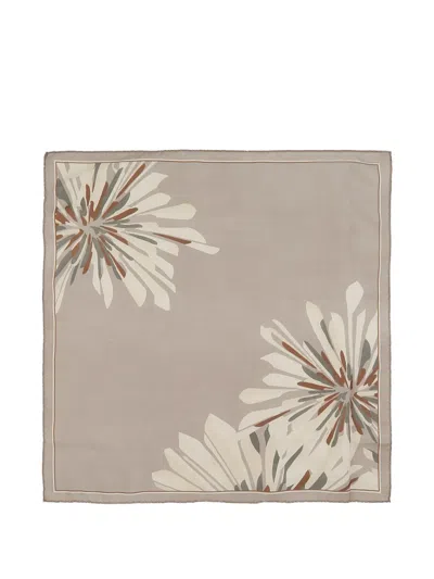 Brunello Cucinelli Green Scarves Women In Neutral