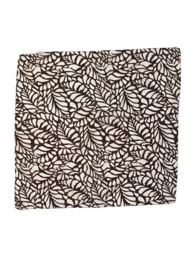 Pre-owned Brunello Cucinelli Floral Print Scarf In Brown