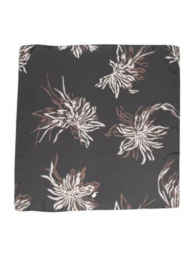 Pre-owned Brunello Cucinelli Floral Print Scarf In Neutral