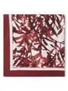 Brunello Cucinelli Herbarium Print Foulard In Red