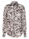Brunello Cucinelli Collared Floral Pattern Long Sleeves Cuffed Top