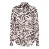 Brunello Cucinelli Collared Floral Pattern Long Sleeves Cuffed Top