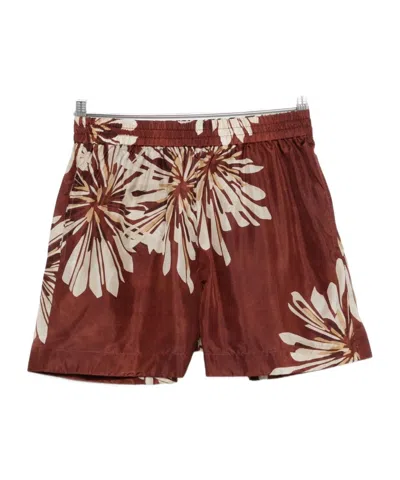 BRUNELLO CUCINELLI BRUNELLO CUCINELLI FLORAL PRINT ELASTICATED WAISTBAND SHORTS