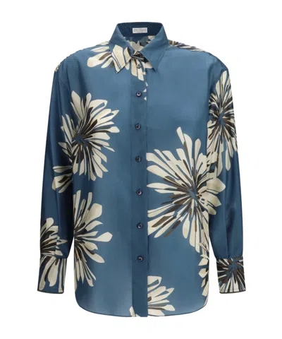 Brunello Cucinelli Floral-print Shirt In Pattern