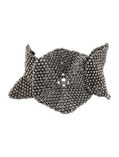 Pre-owned Brunello Cucinelli Flower Sculptured Bead Bracelet, 8.25" In Multi