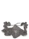 Brunello Cucinelli Flower Sculptured Choker In Silver