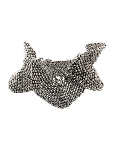 Pre-owned Brunello Cucinelli Flower Sculptured Link Bracelet, 8.25" In Multi