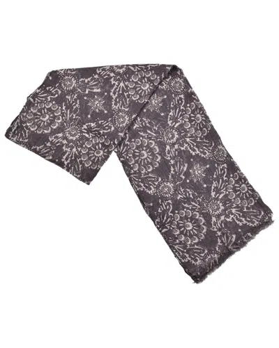 Brunello Cucinelli Flowers Linen Scarf