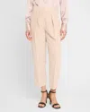 BRUNELLO CUCINELLI FLUID MELANGE CORDUROY STRAIGHT-LEG ANKLE TROUSERS