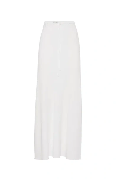 Brunello Cucinelli Fluid Skirt In White