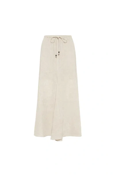 BRUNELLO CUCINELLI BRUNELLO CUCINELLI FLUID SKIRT WITH MONILI