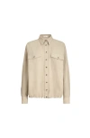 Brunello Cucinelli Patch-pocket Twill Shirt In Neutral