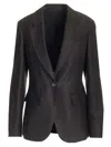 Brunello Cucinelli Fluid Viscose Blazer Jackets Black