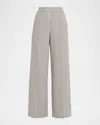 Brunello Cucinelli Fluid Wool Crepe Pants In Gray