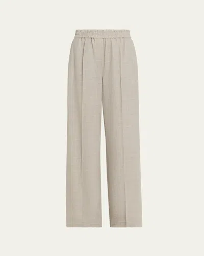 BRUNELLO CUCINELLI FLUID WOOL CREPE PANTS