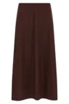 Brunello Cucinelli Virgin Wool-blend Twill Flute Skirt Skirt In Brown