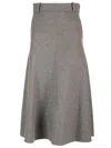 Brunello Cucinelli Wool Skirt In Grey