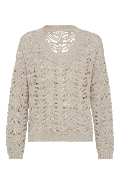 BRUNELLO CUCINELLI BRUNELLO CUCINELLI FOLIAGE LACE SWEATER