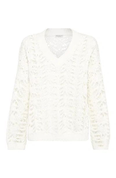 BRUNELLO CUCINELLI BRUNELLO CUCINELLI FOLIAGE LACE SWEATER