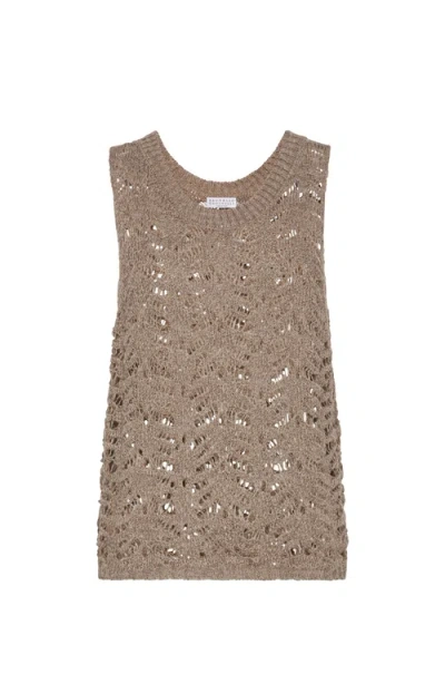 BRUNELLO CUCINELLI BRUNELLO CUCINELLI FOLIAGE LACE TOP