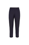 Brunello Cucinelli Tapered-leg Wool Trousers In Blue