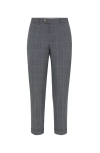 Brunello Cucinelli Check-pattern Wool Trousers In Gray