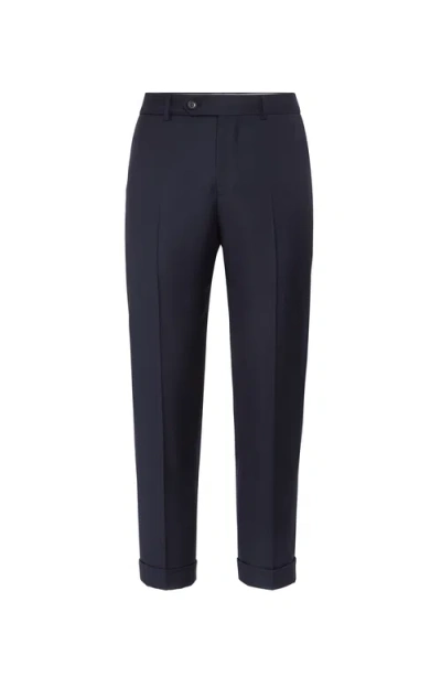 Brunello Cucinelli Formal Fit Trousers In Navy Blue