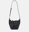 Brunello Cucinelli Foulard Small Denim Bucket Bag In Blue