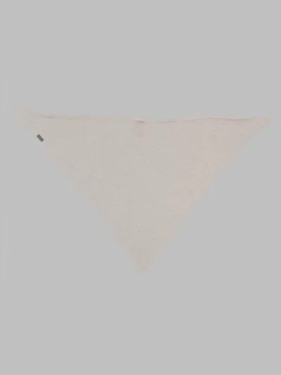 Brunello Cucinelli Foulard-style Cashmere Scarf 60cm X 60cm With Monile Detail In Grey