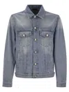 Brunello Cucinelli Four-pocket Denim Jacket In Light Denim
