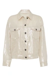 Brunello Cucinelli Padded Pearlescent-finish Jacket In Champagne